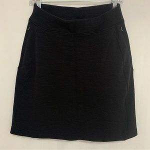 EUC IBEX Skirt Wool Size Small Black Made in USA With Pockets Outdoor Hiking